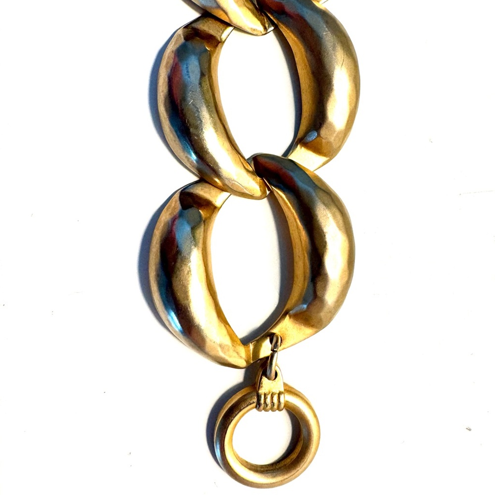 Chunky Gold Tone 8 1/2” Chain Bracelet - Picture 7 of 10
